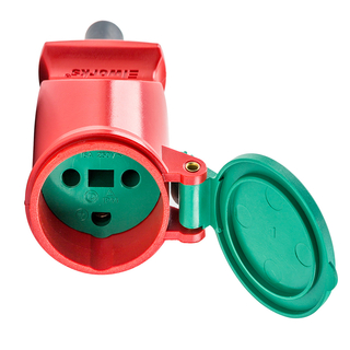 Forlængerled F8 prof. m/jord rød/grøn