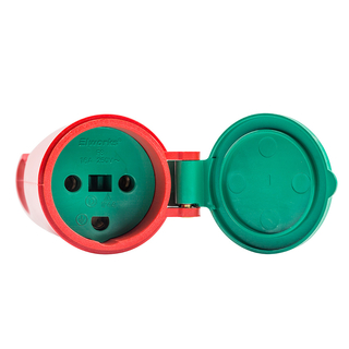 Forlængerled F8 prof. m/jord rød/grøn