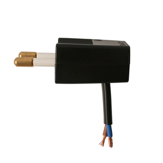 Stikprop V1 vinkel flad u/jord sort