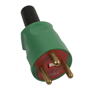 Stikprop S8 prof. rund m/jord rød/grøn