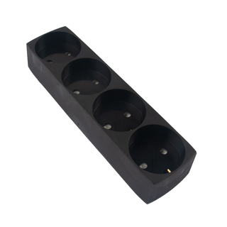 Stikdåse T13 4R m/jord sort